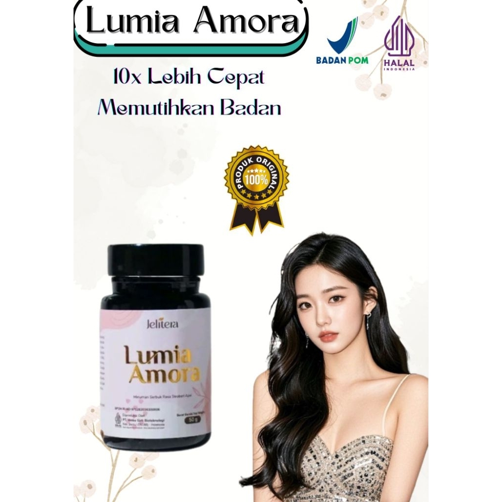 [TERLARIS] JELITERA | LUMIA AMORA| PEMUTIH BADAN AMPUH | PEMUTIH BADAN PERMANEN | COLLAGEN DRINK ORI