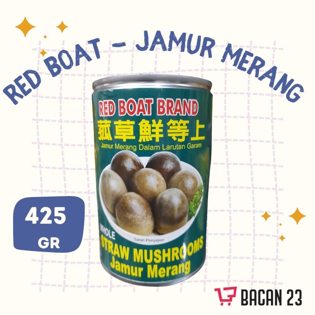 

Straw Mushrooms /whole - Jamur Merang Kaleng (425 Gr) / Jamur Kaleng