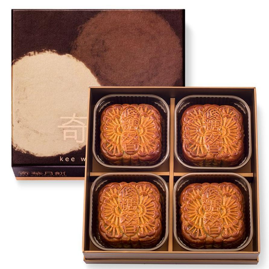 

(PO HK) Kee Wah KeeWah HongKong HK Maltitol Low Sugar Mini Maltitol Low Sugar White Lotus Seed Paste with 2 Egg Yolks Telur isi 4pcs x 185gr Original