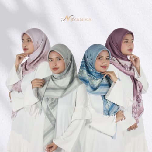 Nayanika Hijab Motif Segiempat Dobby (Hijab dobby motif segiempat)
