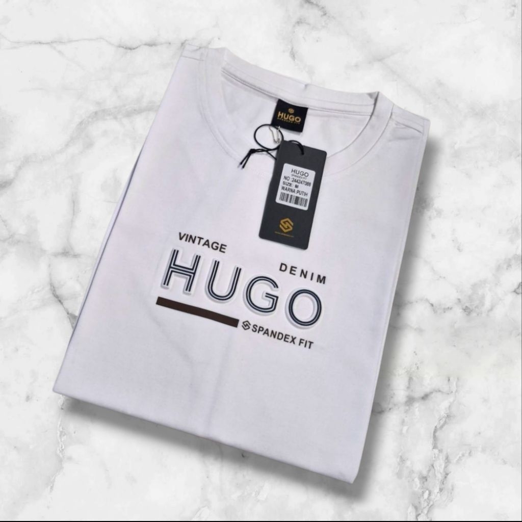 Kaos Oblong Hugo Selection Original Pria Terbaru