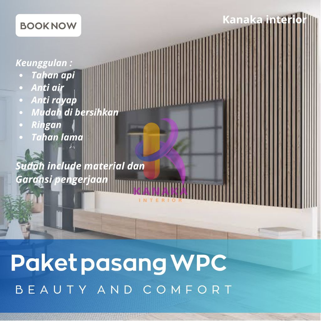 JASA PASANG WPC / PANEL DINDING / WOOD PANEL WPC / BACK DROP WPC