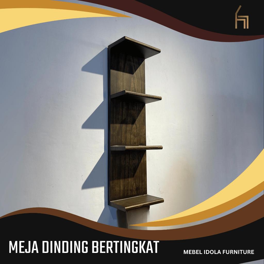 Meja Dinding Bertingkat Serbaguna/ Rak Koleksi / Rak Kosmetik/ Rak Parfum/ Rak Hiasan Dinding/ Rak A