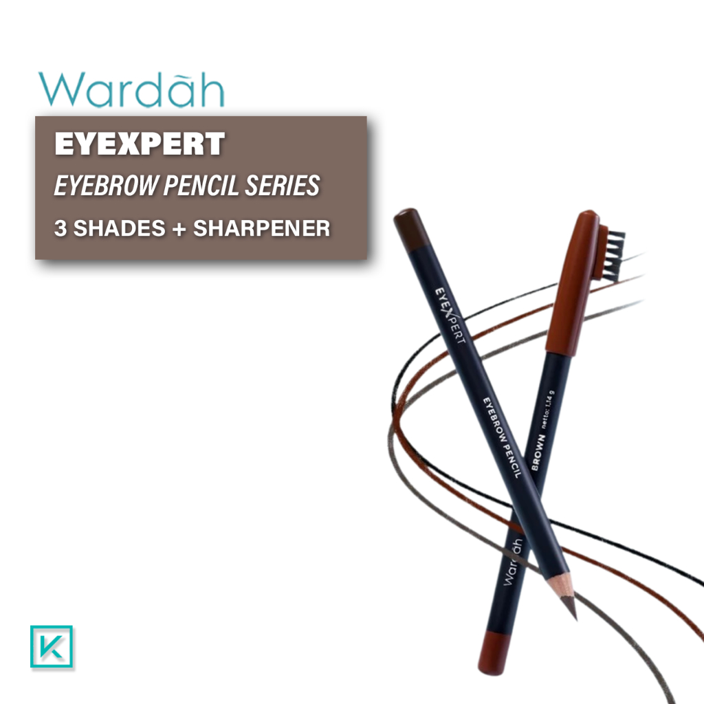 Wardah Eyexpert Eyebrow Pencil - Eye Brow Pensil Alis Wardah (Brown/Black)