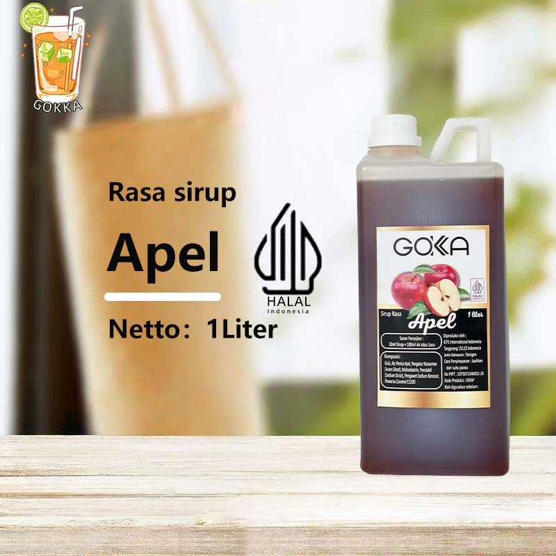 

GОKKA Syrup / Apel Flavoured Sirup / Sirup Apel 1L International Halal