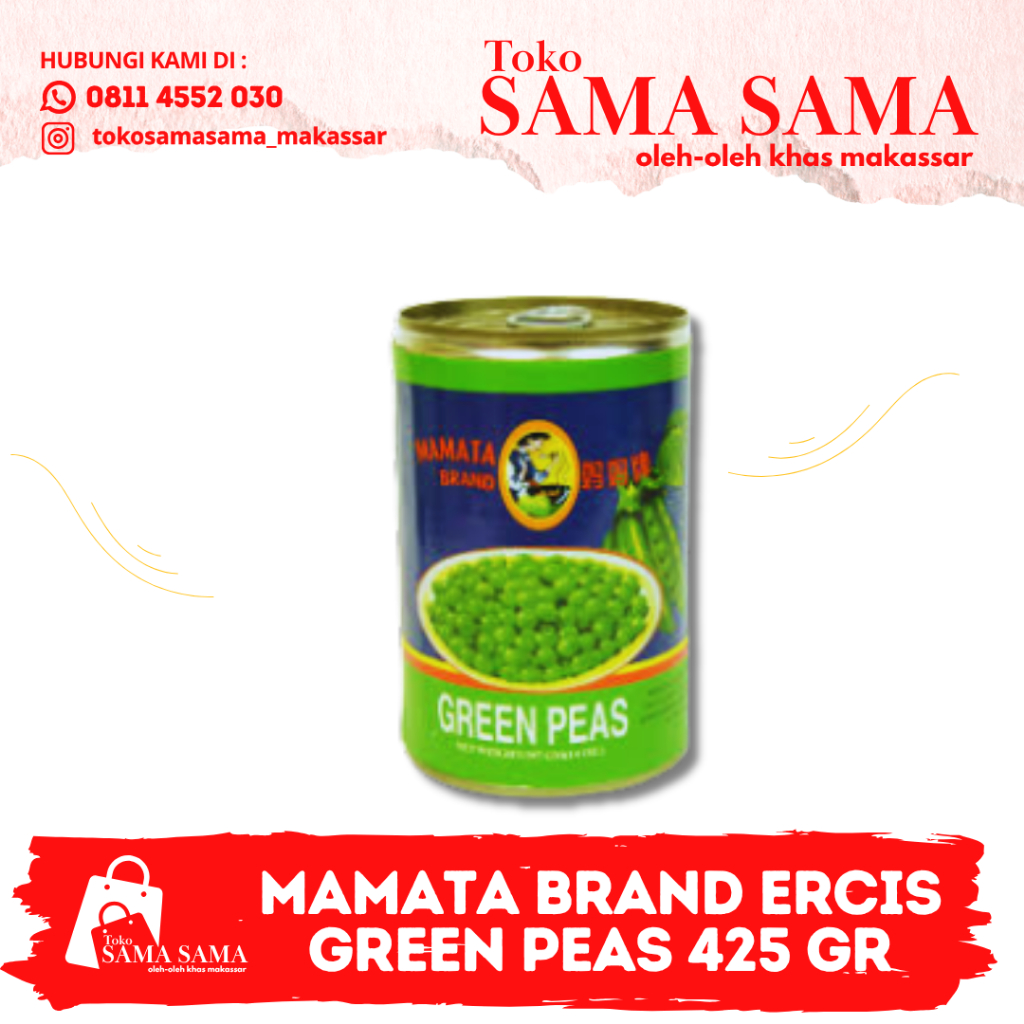 

MAMATA BRAND ERCIS GREEN PEAS 425 GR