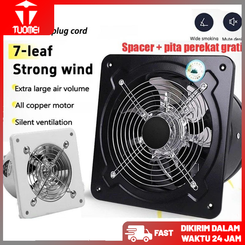 4Inch Exhaust Fan /Dinding  Kipas Exhaust /Ventilasi Dinding exhaust fan /dapur kamar mandi Booster 
