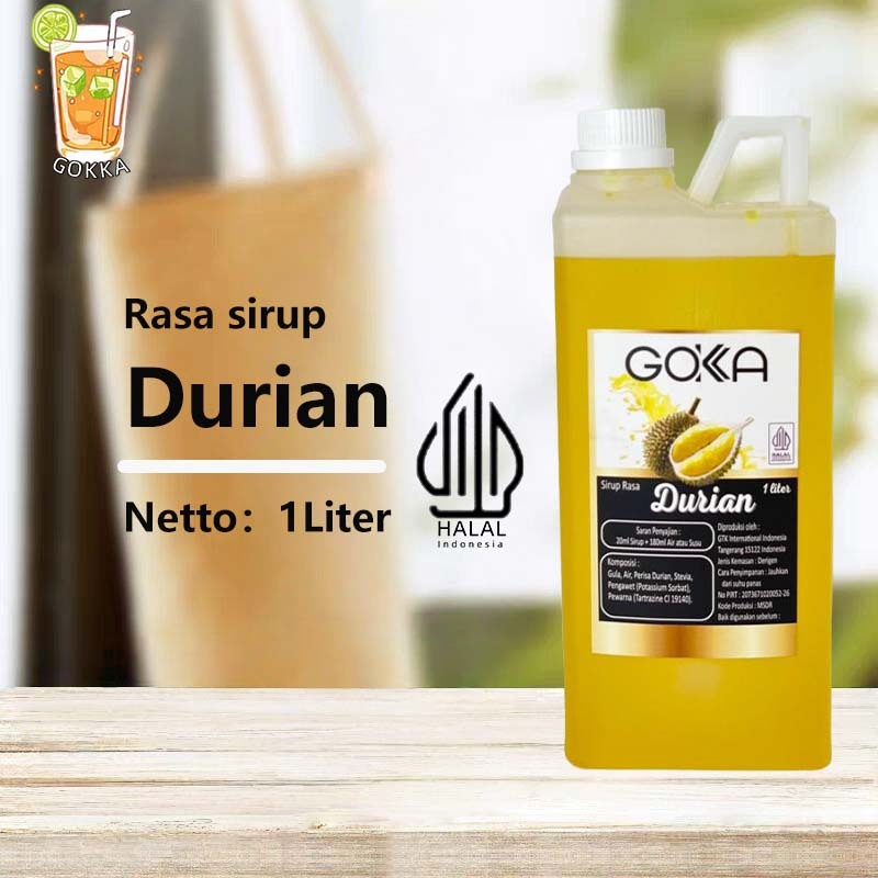

GОKKA Syrup / Durian Flavoured Sirup / Sirup Durian 1L International Halal