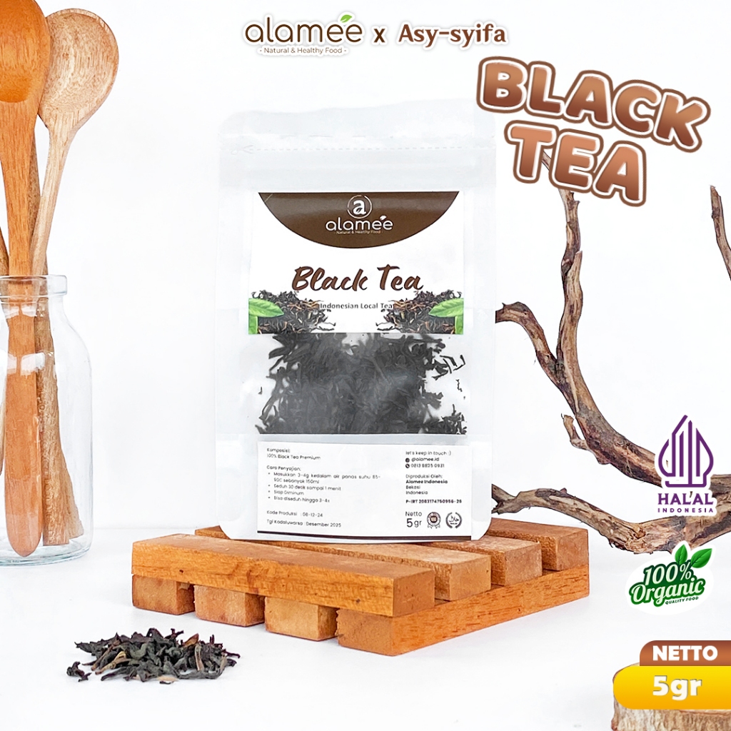 

ALAMEE Black Tea Teh Hitam Organic Kering Organik Blacktea Minuman Herbal Siap Seduh Minum 5gr