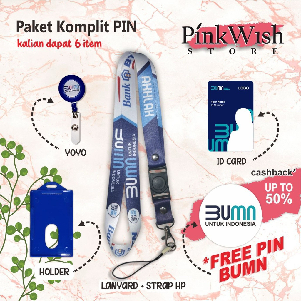 

Lanyard BTN AKHLAK LOGO BARU / Tali idcard BTN AKHLAK LOGO BARU [Ready stock] Termurah