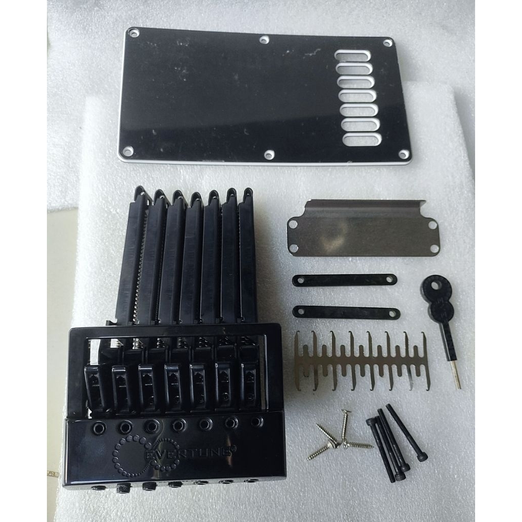 Tremolo Gitar Bridge Evertune 7 String Black