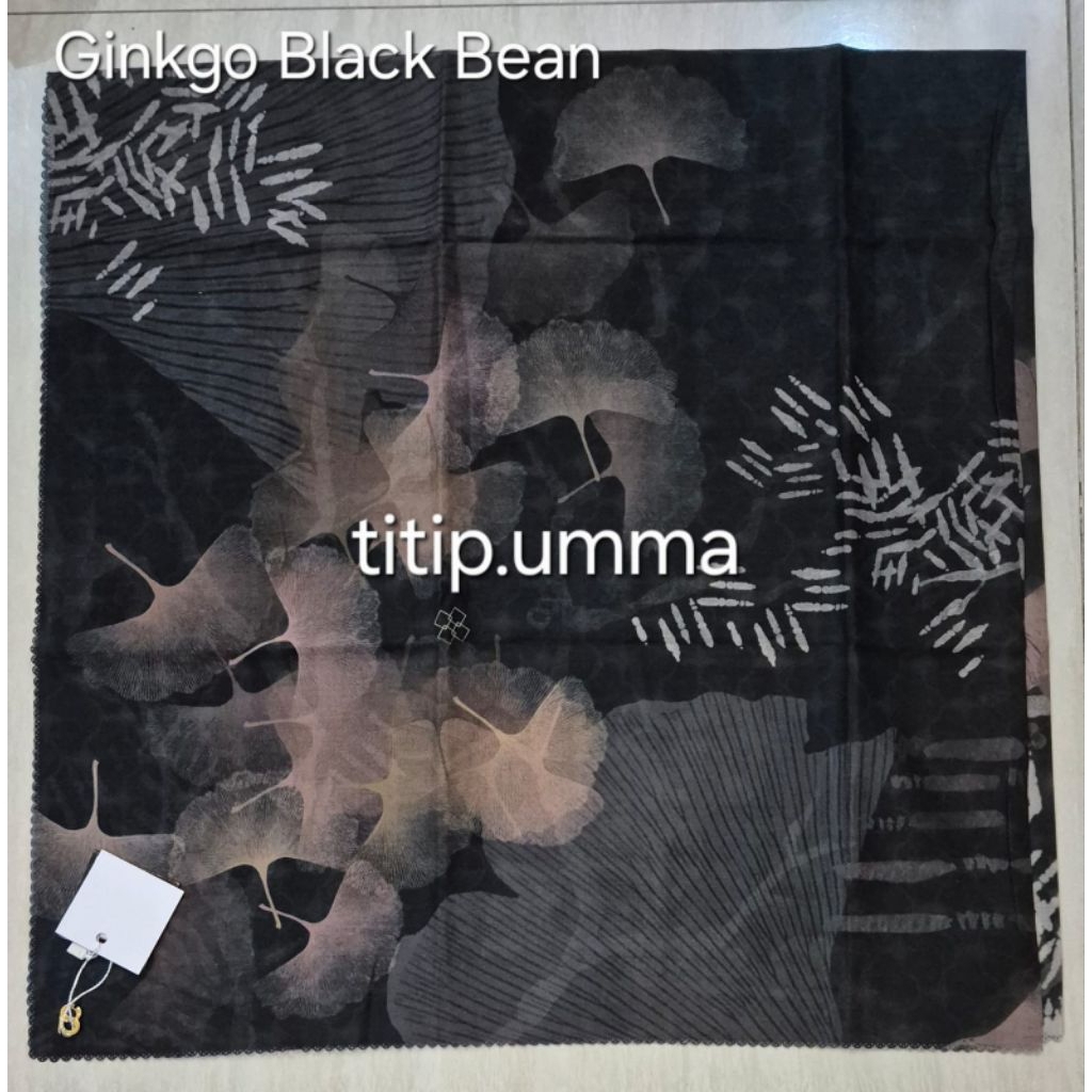 Buttonscarves As Is Ginkgo Black