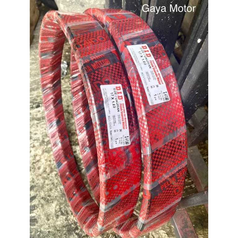 VELG PELAK PELEK RIM DID RING 17 X 120 /140 /160 CROME BLACK ASLI