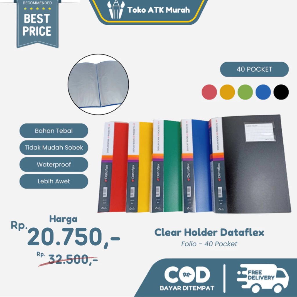 

Map Plastik Dokumen Display Book 40 Pocket Dataflex Clear Holder