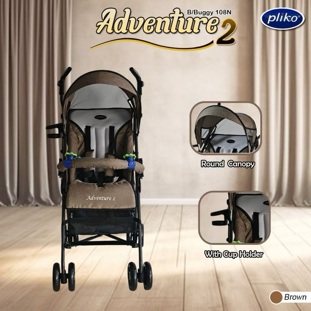 PLIKO Baby Stroller 108 Adventure 2 Kereta Dorong Bayi PLIKO Stroller Bayi PLIKO Adventure 2 BARU