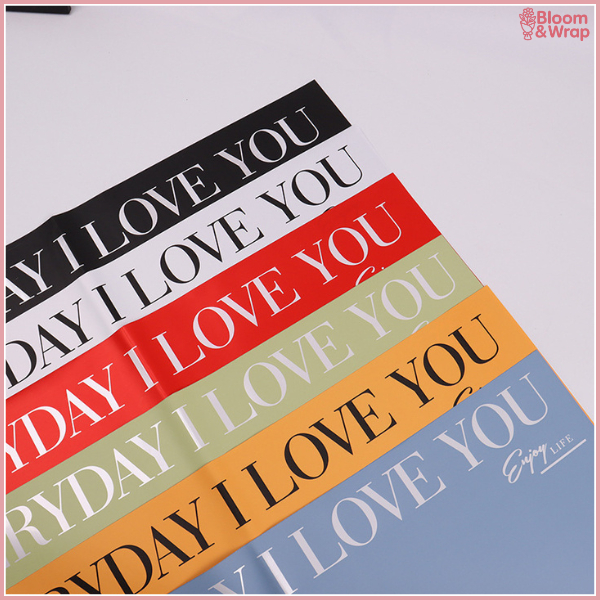 

PACK 20 Flower Wrapping Cellophane Everyday I love you Kertas buket Bunga Kb6109