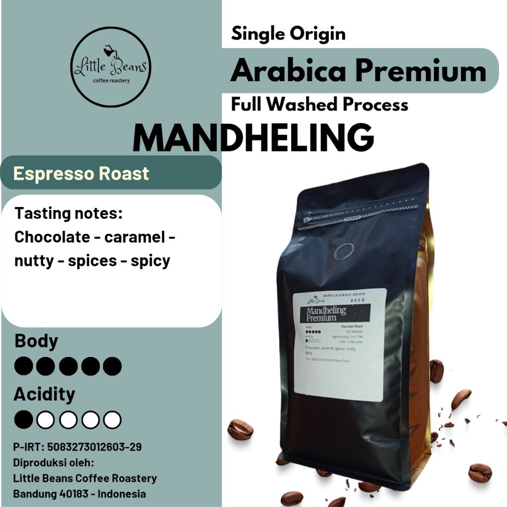 

Kopi arabica Sumatera Mandheling espresso roast 800gr/400gr/200gr biji/bubuk