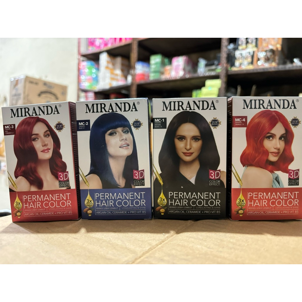 Miranda Hair Color Permanent 3D Color Effect hitam ash blonde