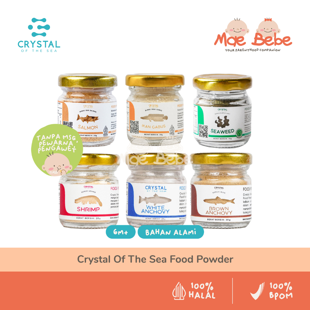 

Crystal Of The Sea Food Powder Bubuk Tabur Ikan Udang Bahan MPASI Anak 6M+ Tanpa MSG & Pengawet
