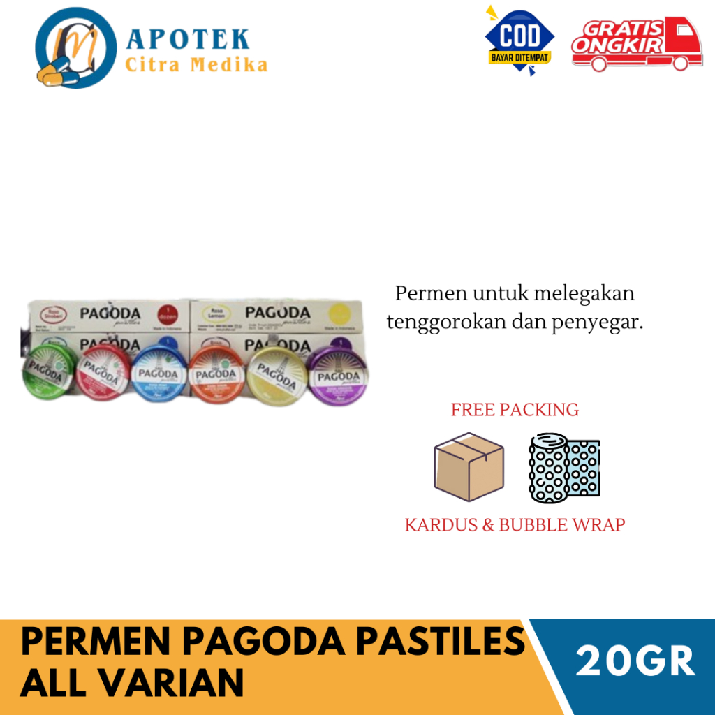 

Permen Pagoda Pastiles All Varian - Melegakan dan Menyegarkan Tenggorokan