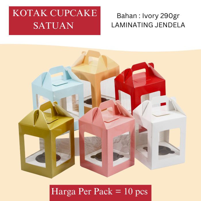 Kotak Cupcake Muffin / Dus Muffin Cupcake / Box Cupcake Isi 1 / Box Muffin