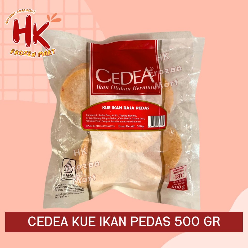 

Cedea Kue Ikan Pedas 500gr isi 10pcs | olahan ikan otak otak goreng fish cake bakar HK Frozen Mart