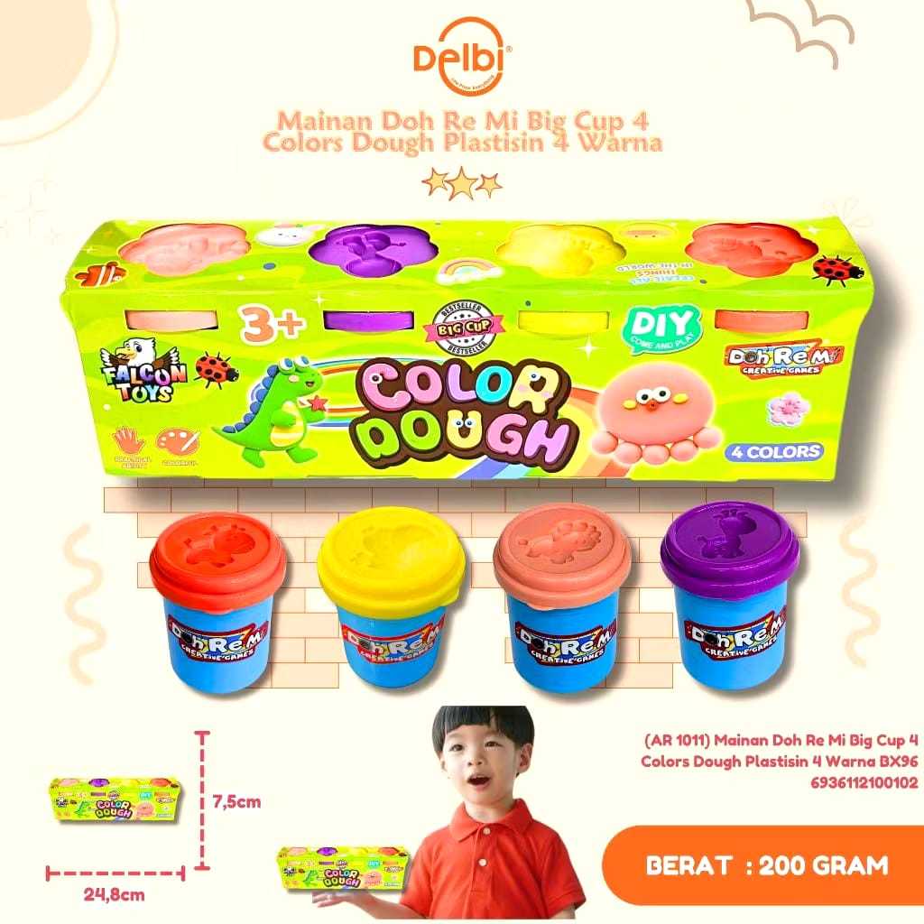 Mainan Anak Clay Warna Warni Isi 12Pc & Mainan Anak Clay Warna Warni isi 36