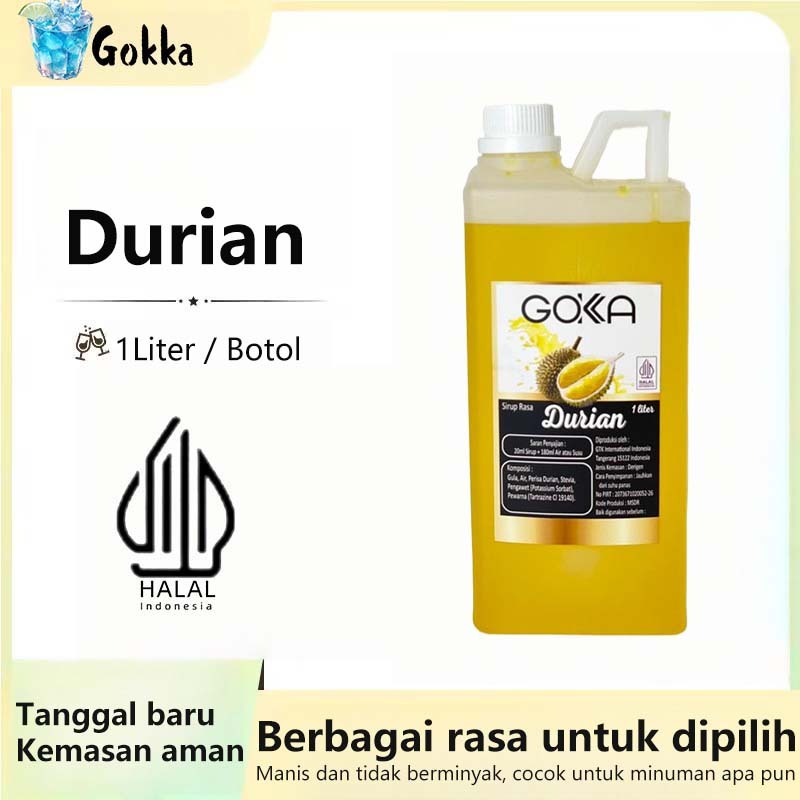 

GOKKA Sirup Minuman Rasa Durian 1L Syrup / Sirup Durian Sertifikasi Halal
