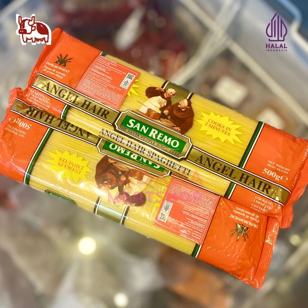 

San Remo Angel Hair Spaghetti 500 g – Pasta Tipis Capelli d’Angelo | 100% Durum Wheat