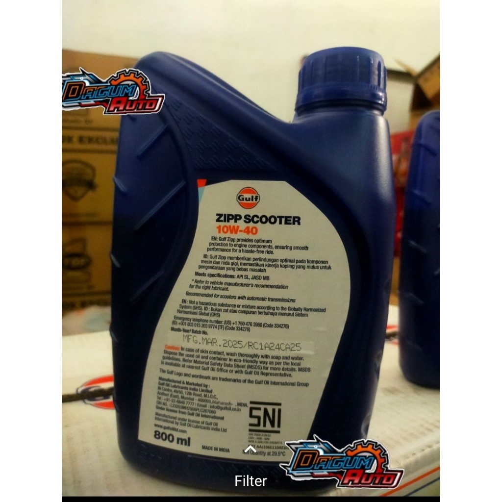 ZIPP SCOOTER 10W40 0.8 L/OLI MATIC 10W-40 0.8L/OLI IMPOR