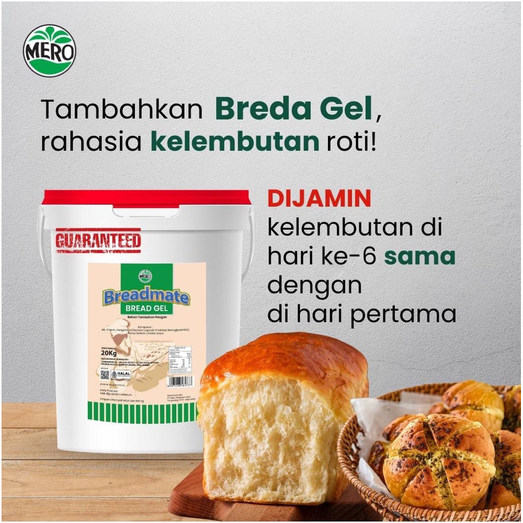 

Mero Bread Mate Breda Gel Softener - Pelembut Roti Repack