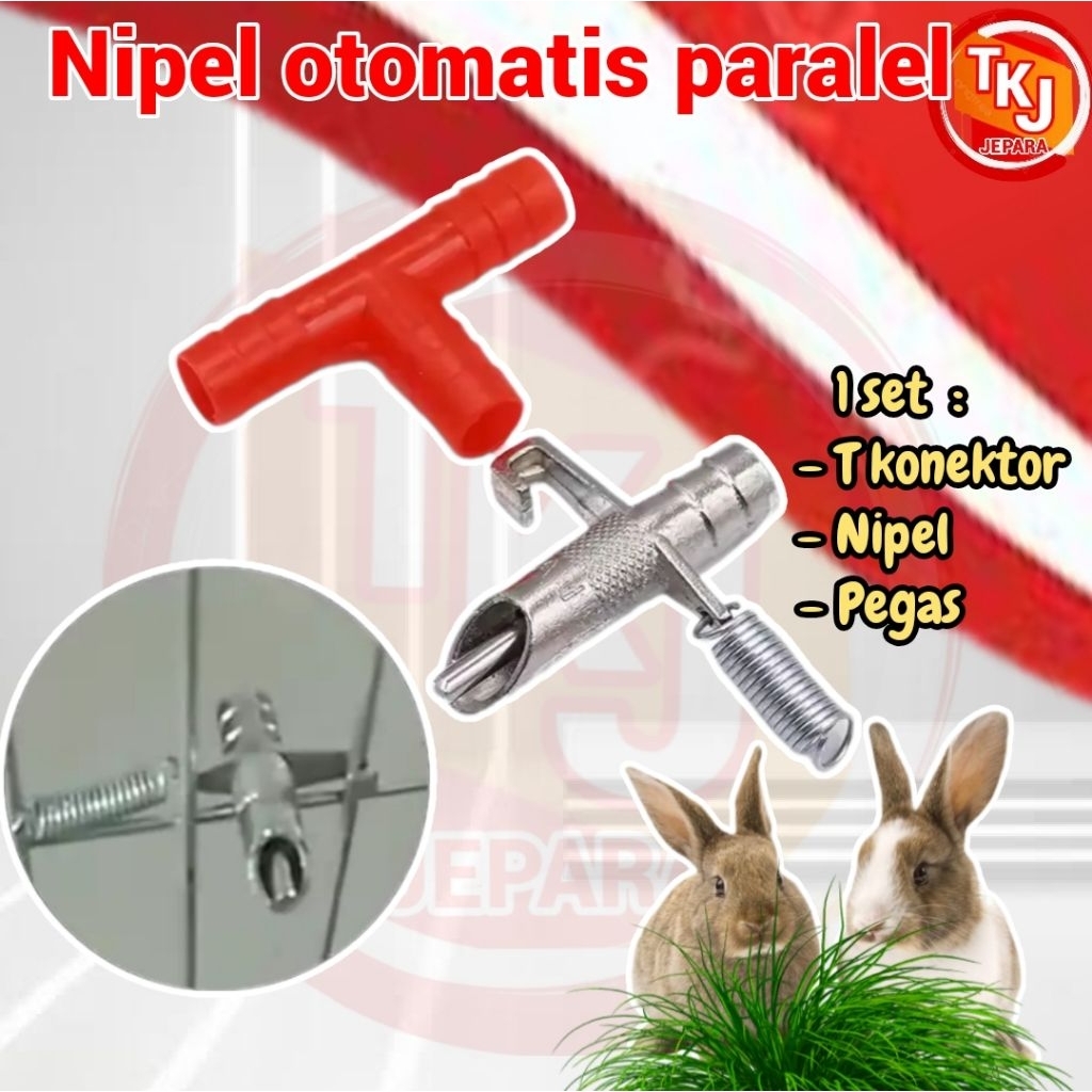 nipel kelinci paralel stainles M2 untuk Nipel minum Kelinci kucing hamster tikus dll Nipel otomatis 