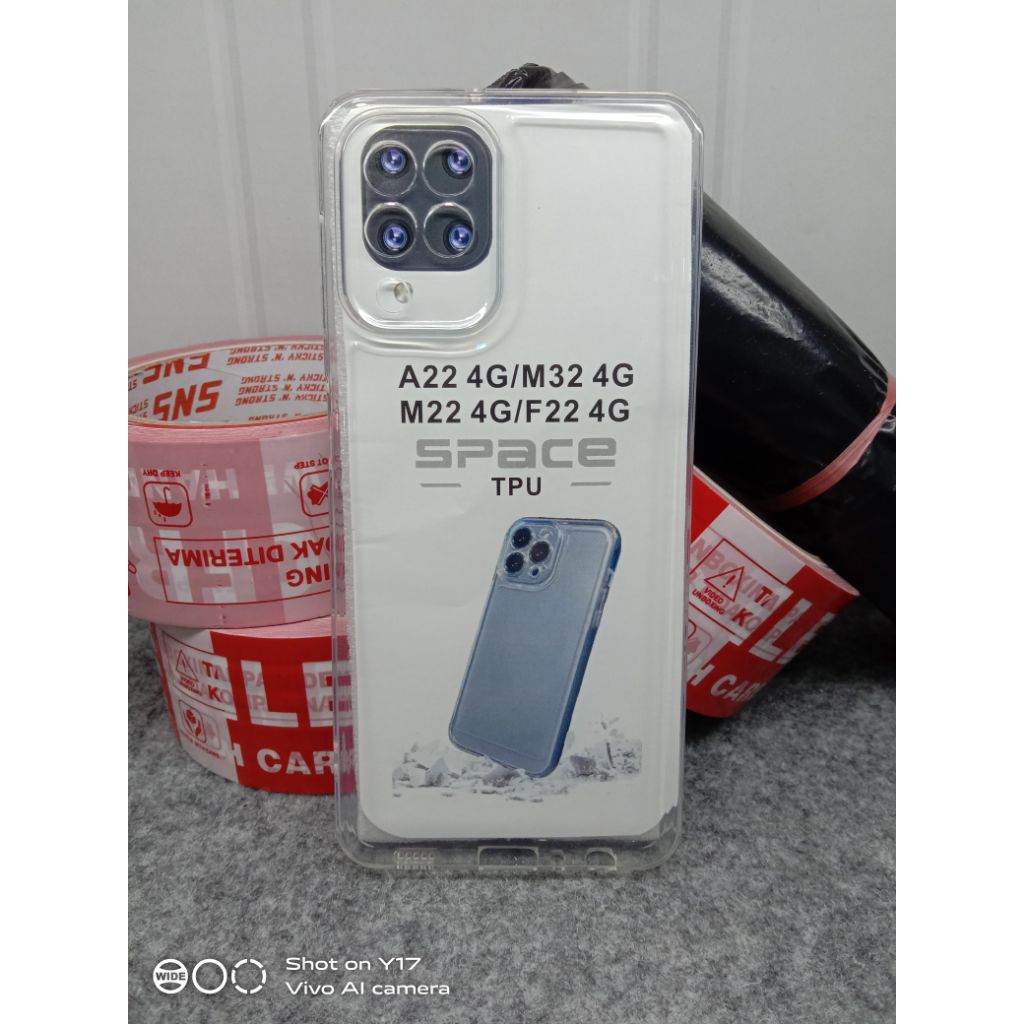 SOFTCASE WHITE SAMSUNG A12 A22 4G SAMSUNG A22 5G CASE BENING TRANSPARAN PROCAM