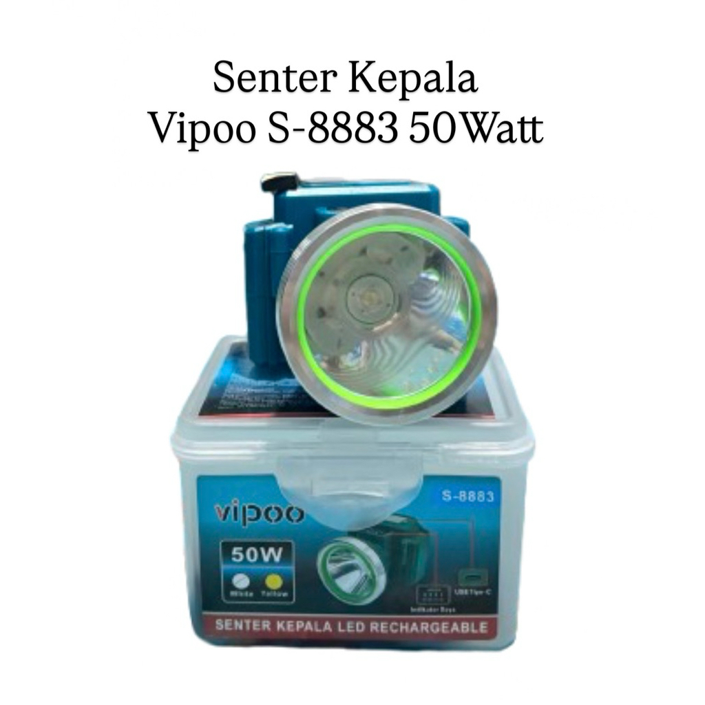 Senter Kepala Vipoo S-8883 50Watt/Jual Senter Kepala Murah