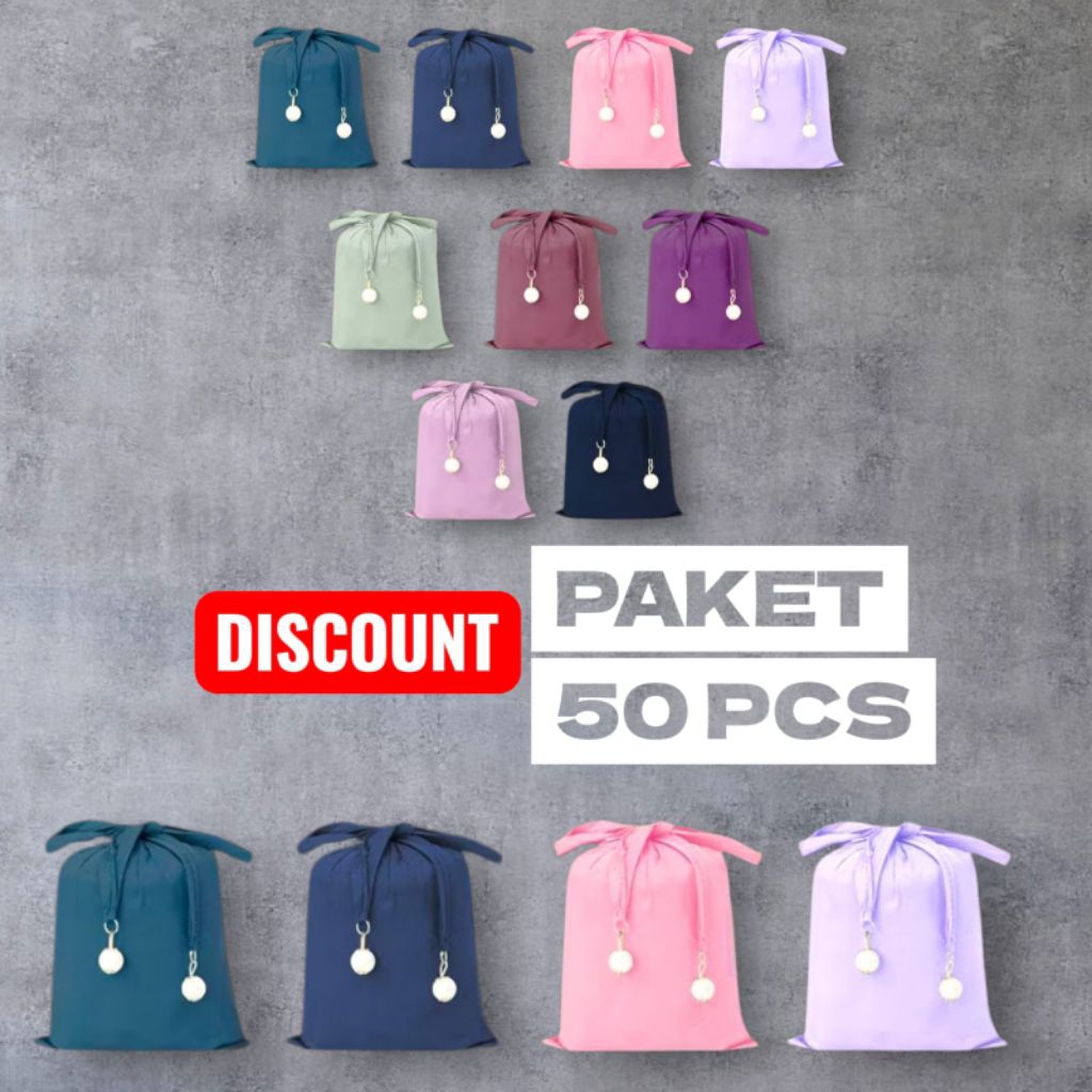 Grosir Mukena Dewasa Travelling Minipouch Parasut korea 50pcs