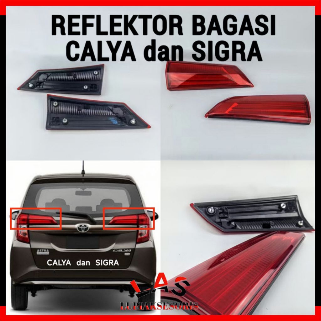 REFLEKTOR BAGASI CALYA SIGRA MATA KUCING BAGASI MOBIL CALYA SIGRA ORIGINAL LAMPU BAGASI