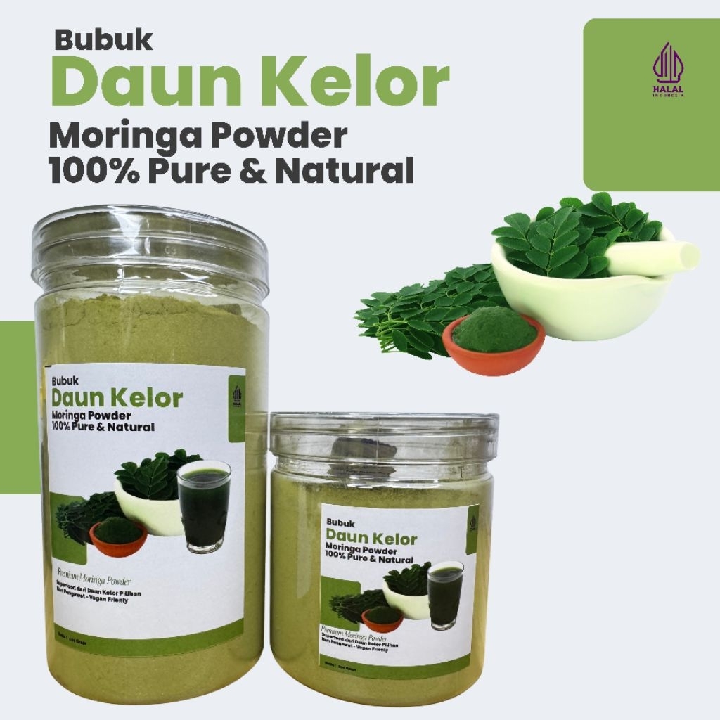 

Daun Kelor Bubuk Moringa Bubuk Pure Organik Natural