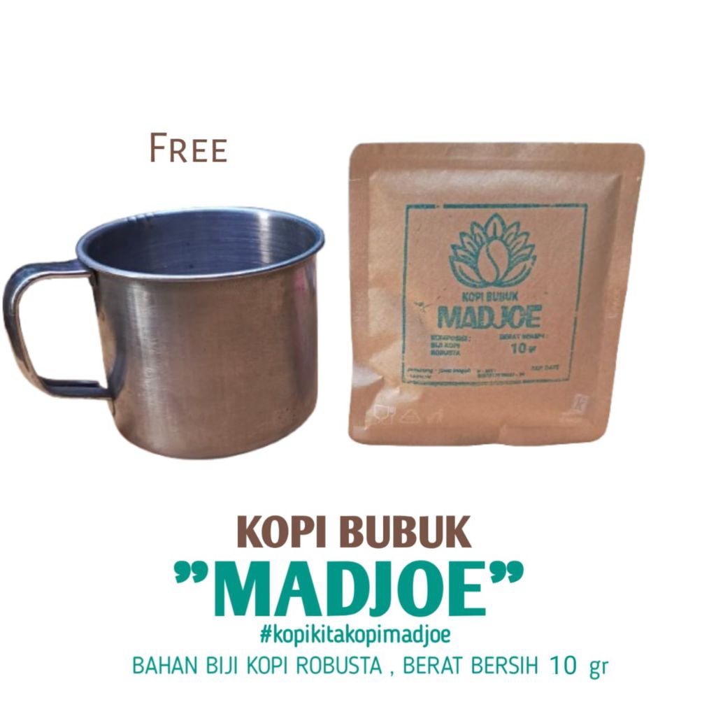 

Kopi Bubuk Madjoe 100gr,Biji Kopi Pilihan Asli 100%,gratis cangkir edisi kemasan sacet
