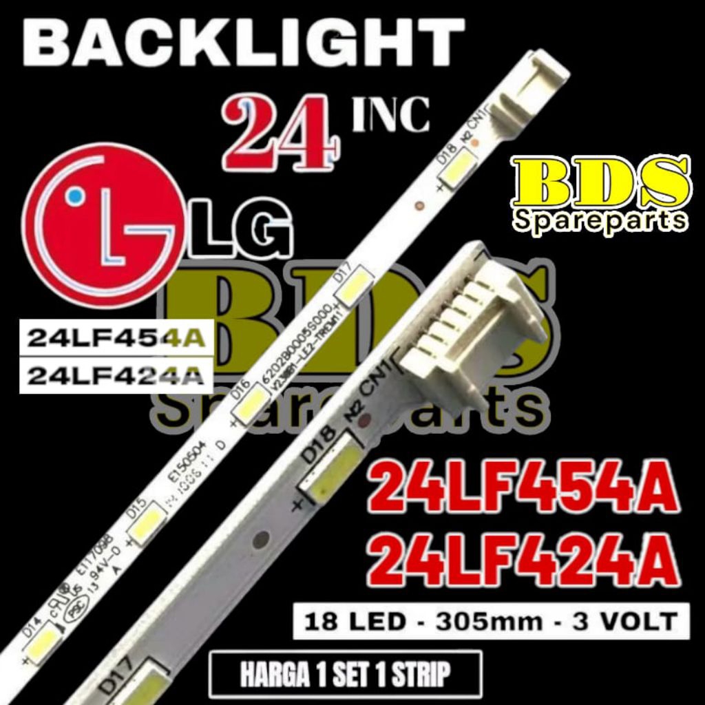 BACKLIGHT TV LED 24 INC LG 24LF454A 24LF424A