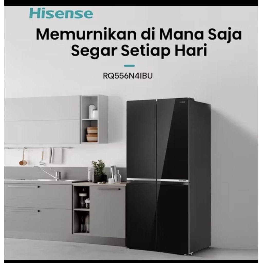 KULKAS HISENSE 4PINTU GLASS DOOR RQ556N4IBU