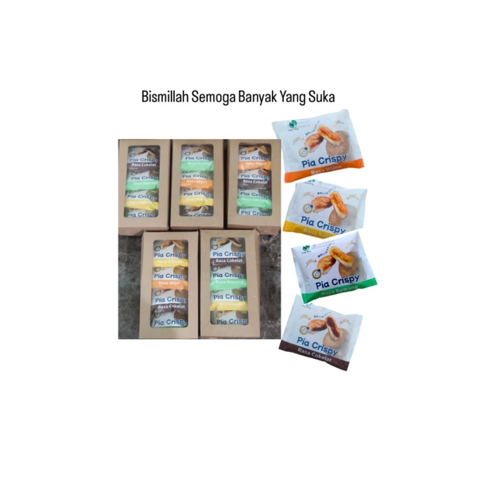

Cemilan Kue Pia Crispy Ning Ning Oleh-oleh Khas Bekasi Kemasan Mix Isi 4 dan Isi 12