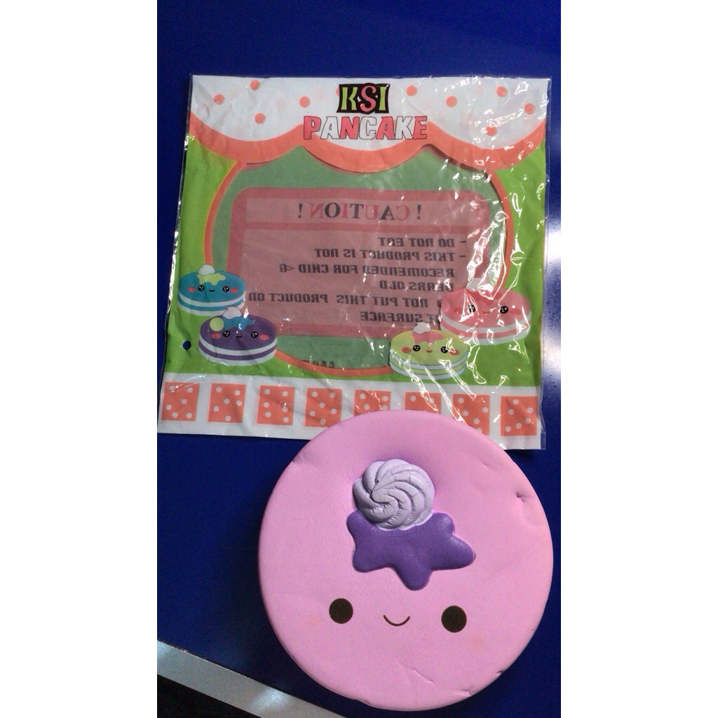 Preloved Squishy Licensed(BEKAS‼️‼️) KSI JUMBO PANCAKE SQUISHY ONLY