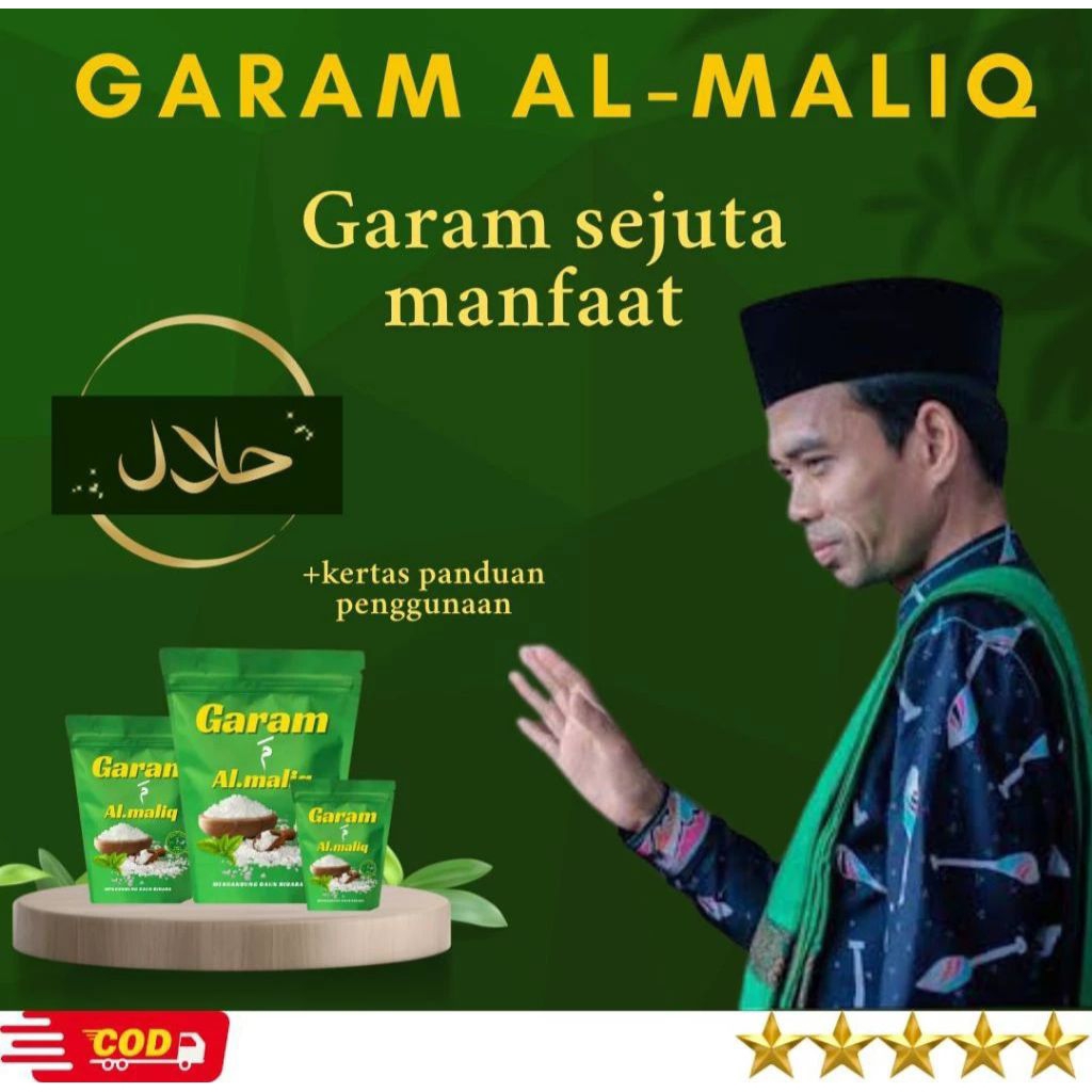 

spesial garam AL.MALIQ Sejuta manfaat kemasan 500grm