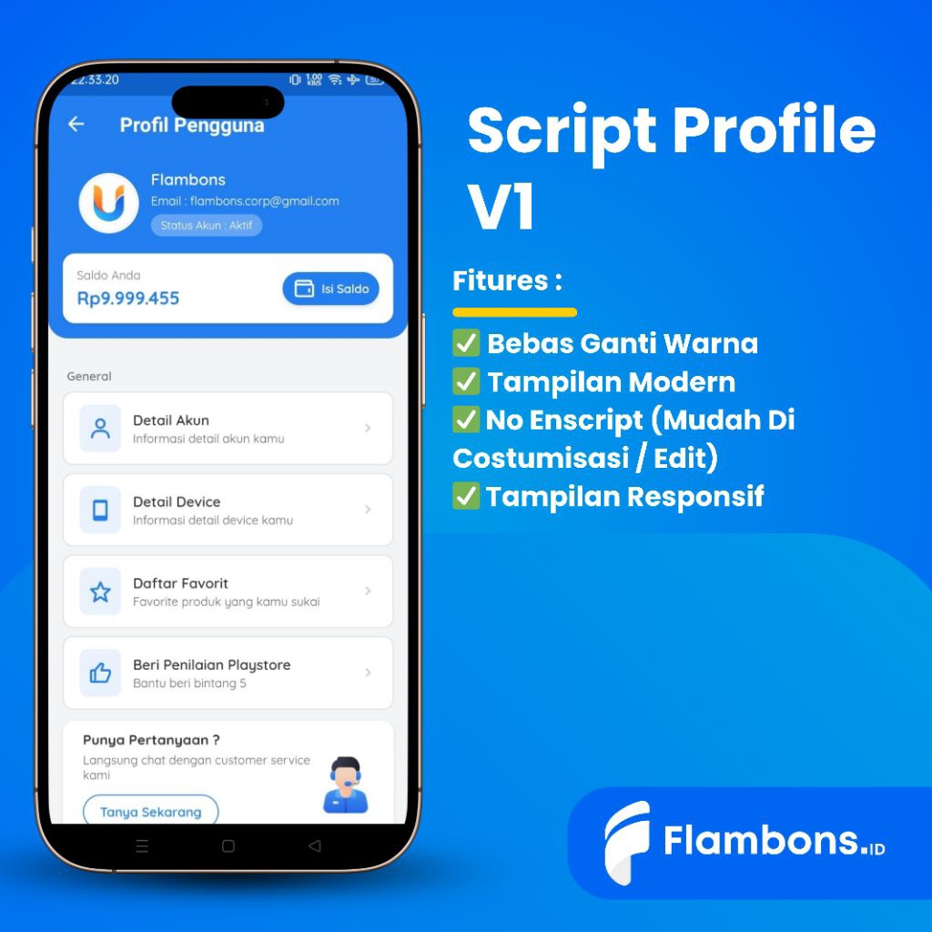 Script HTML Bukaolshop Profile v1