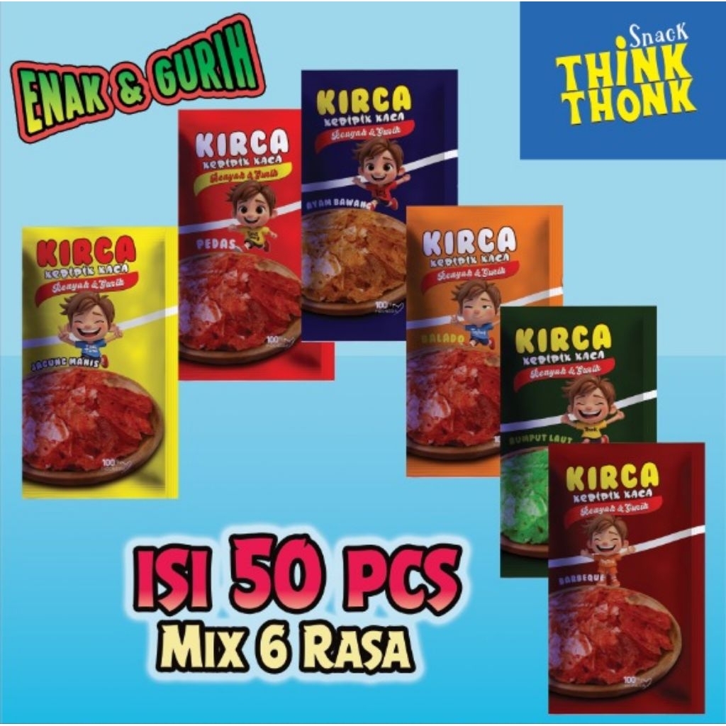 

KRIPIK KACA KARAKTER ISI 50 MIX VARIAN RANDOM ECER 1000 TERMURAH
