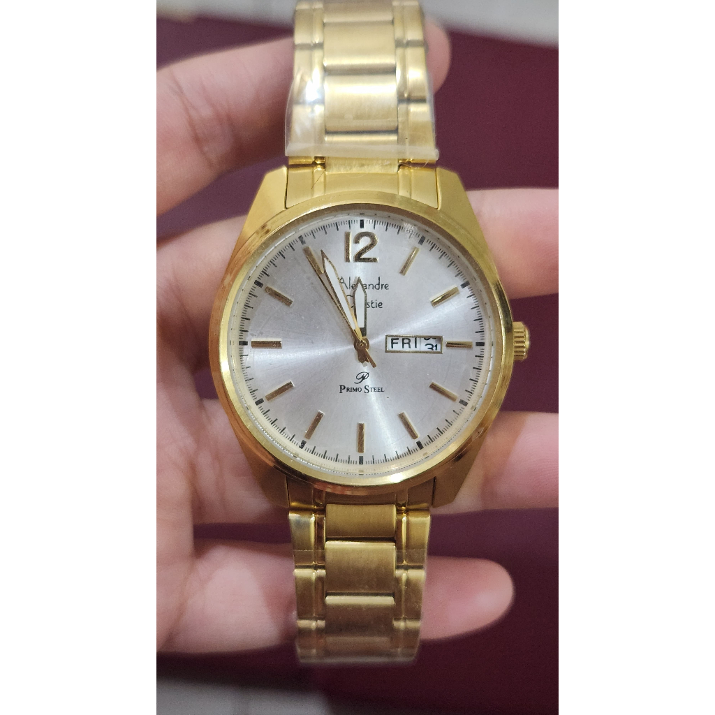 Jam Tangan Pria Alexandre Christie AC1012 AC 1012 Original & Garansi Resmi - Gold