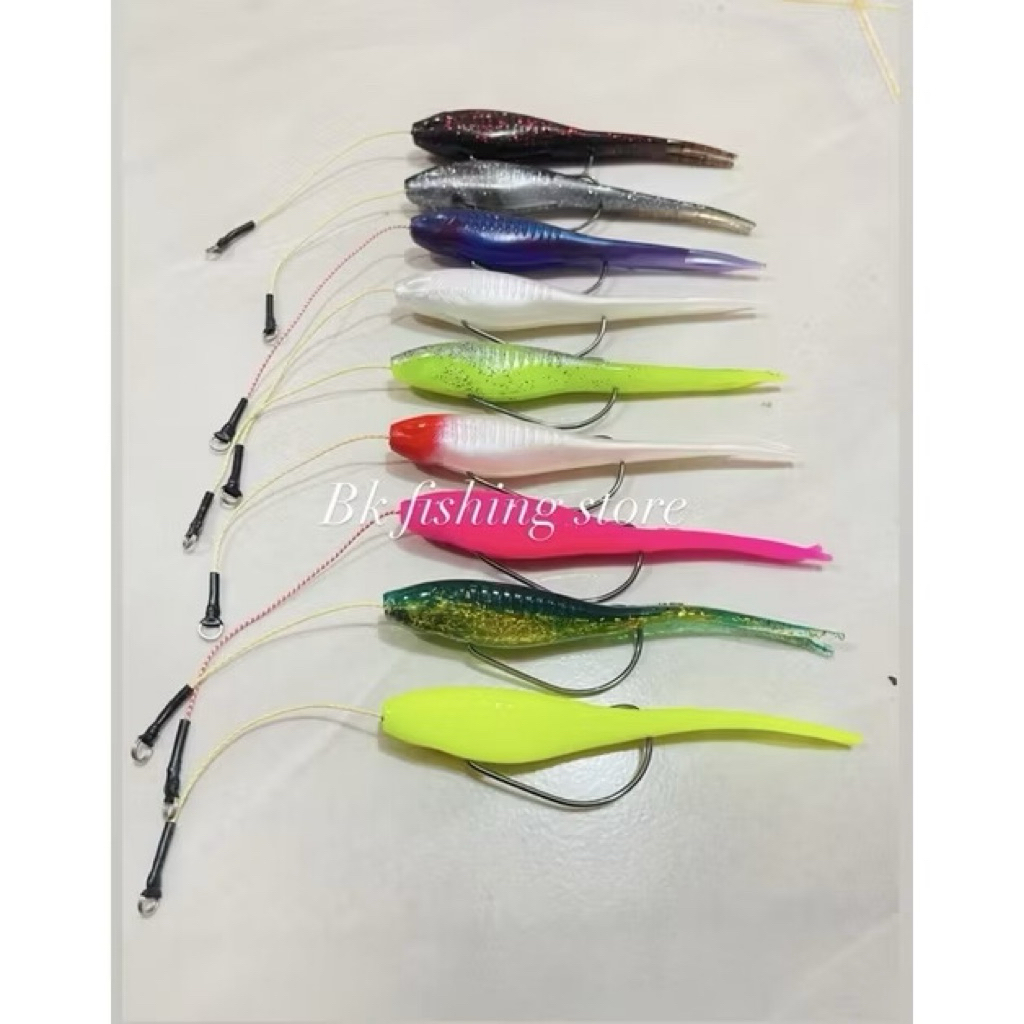 Promo baby silencer 12 cm Rep ozmy plus kevlar  4/0 150 lb || umpan casting gabus toman