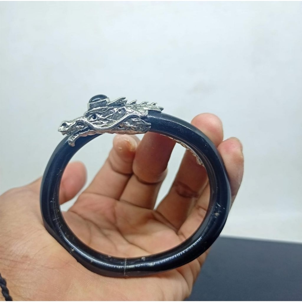 Gelang tali arus yuser hitam natural