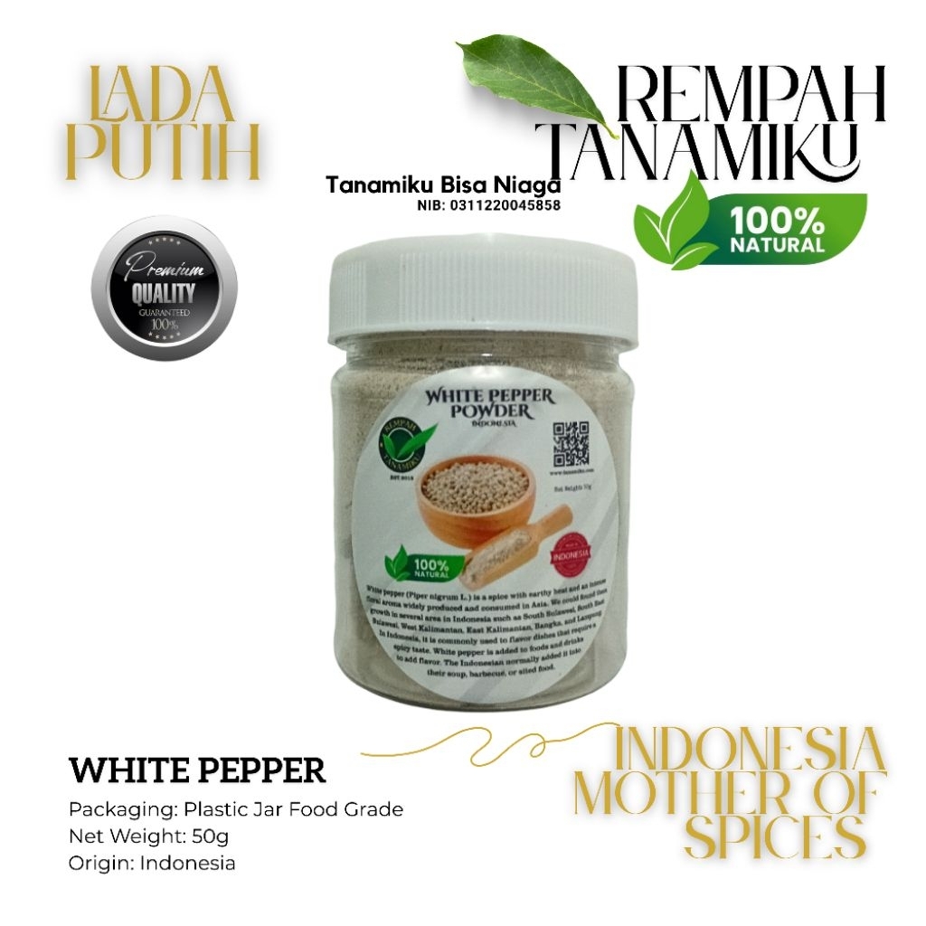 

Bubuk Lada Putih 50 gram Bumbu Masak Lada Putih White Pepper Powder