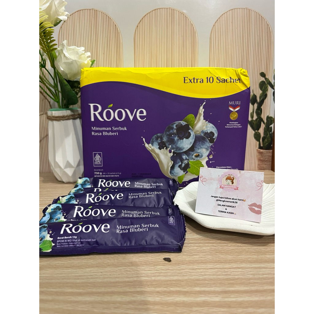 

Per 1Pcs 15Gr ♥️ Rovee ♥️Minuman Serbuk Rasa Bluberi
